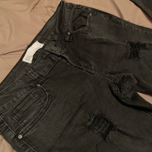 Black ripped jeans